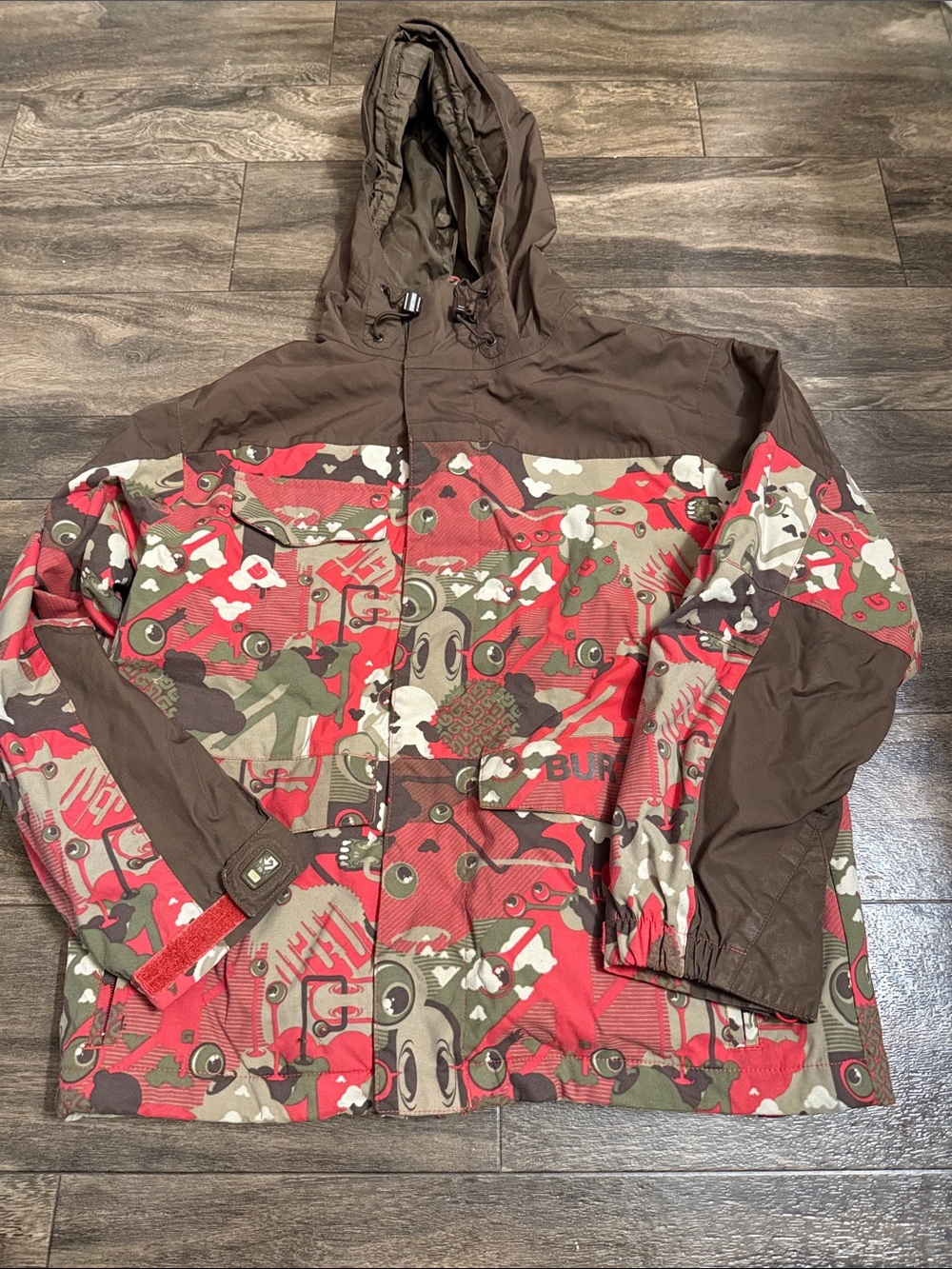 Burton Brown and Red Camouflage Ski Jacket